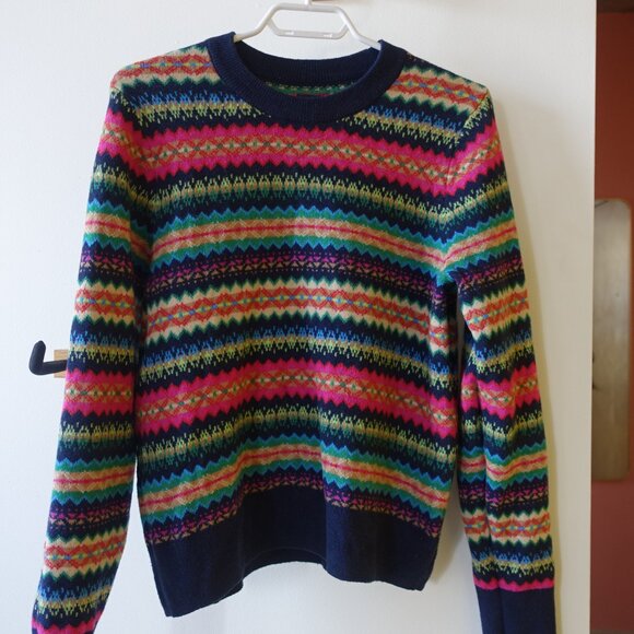 Fair Isle Striped Women's Sweater - Picture 14 of 15